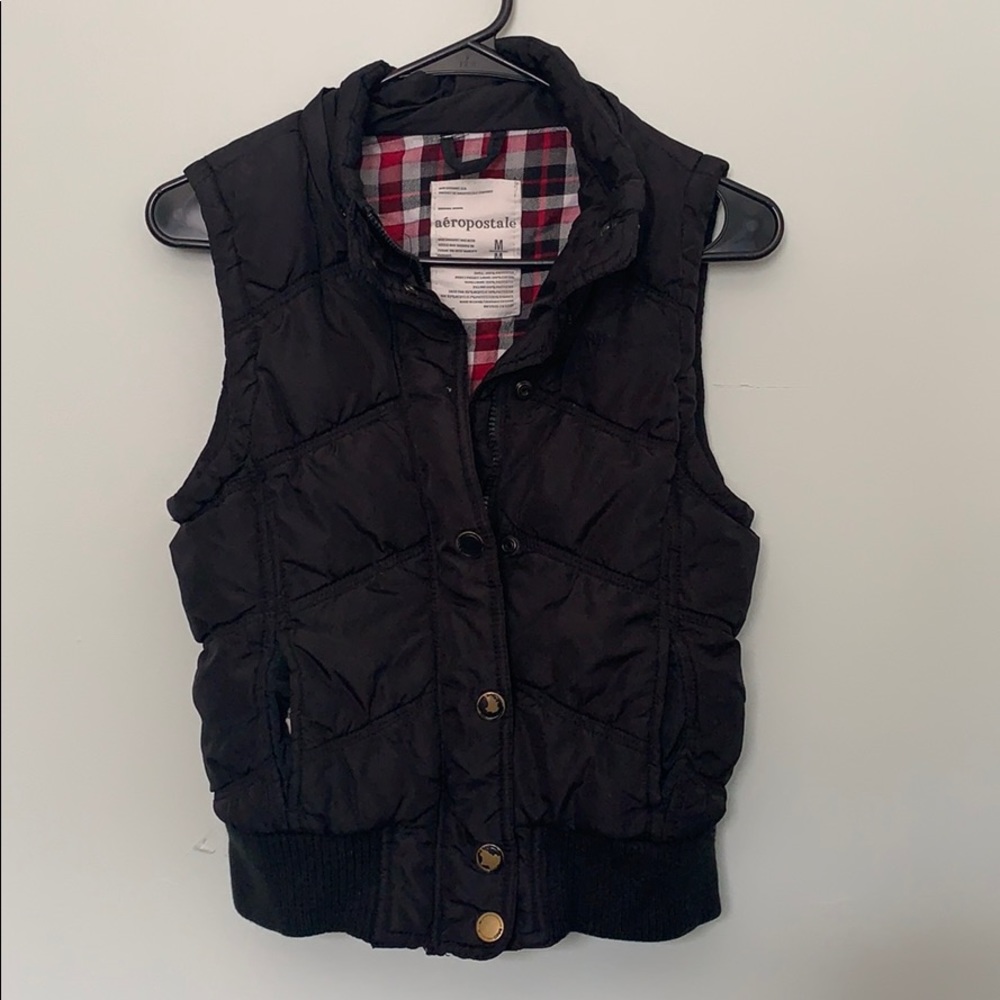 Aeropostale flannel-lined puffer vest